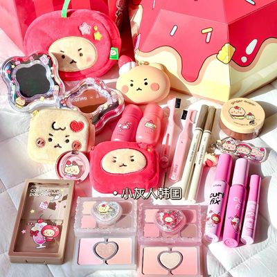 2月新 etude土豆熊联名 双层眼影小破熊唇釉 腮红修容新镜面气垫