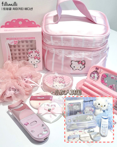 3月新▼韩国fillimillicharmmykitty联名化妆刷眼影刷睫毛夹公仔