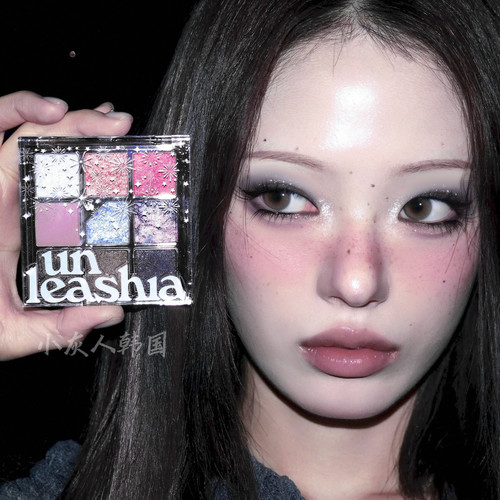 韩国unleashia限定眼影盘08新色09pink glitter9色盘珠光亮片