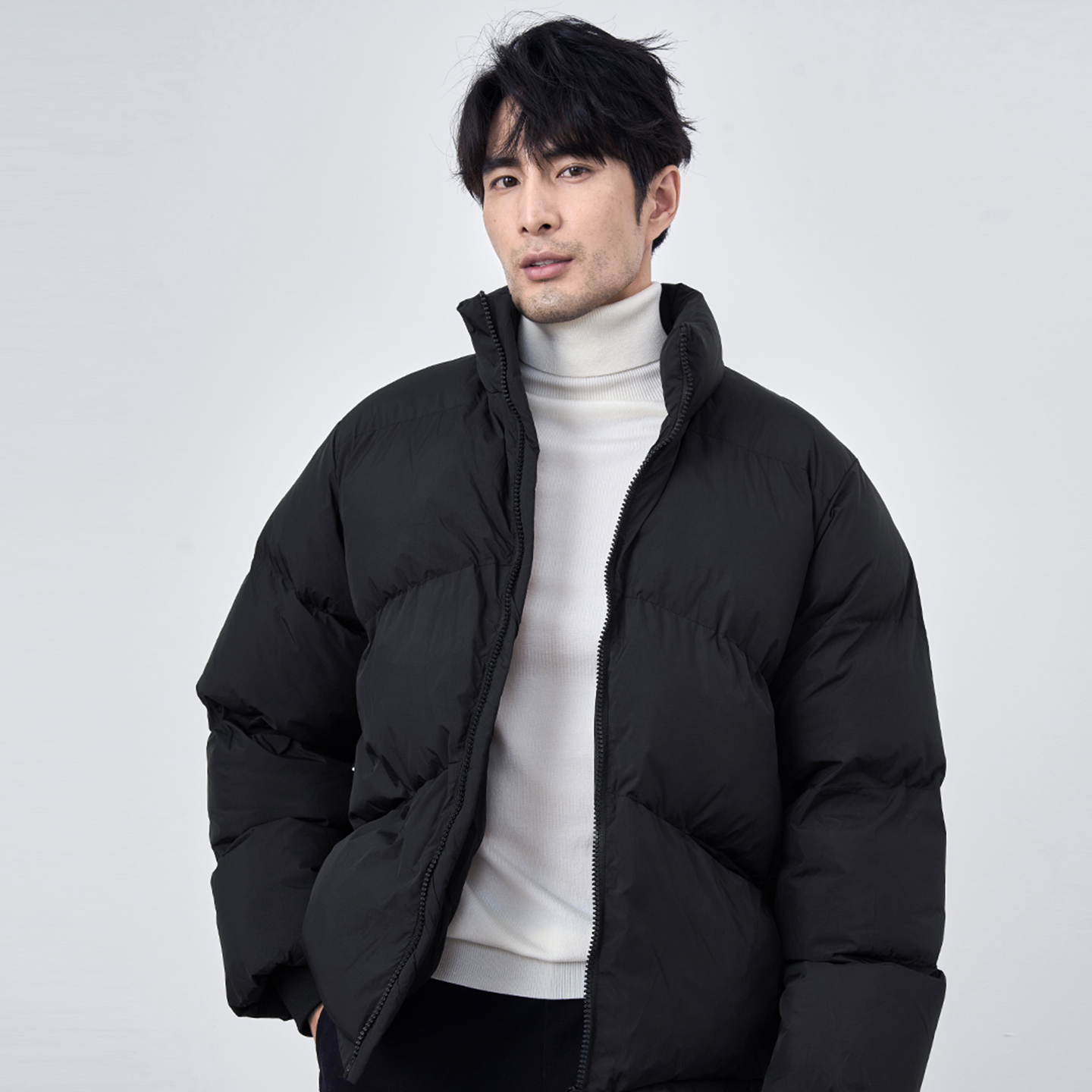 短款加厚保暖面包服男外套