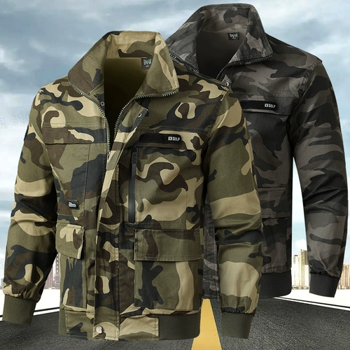 Эластичный камуфляжный хлопковый износостойкий осенний комплект для работы