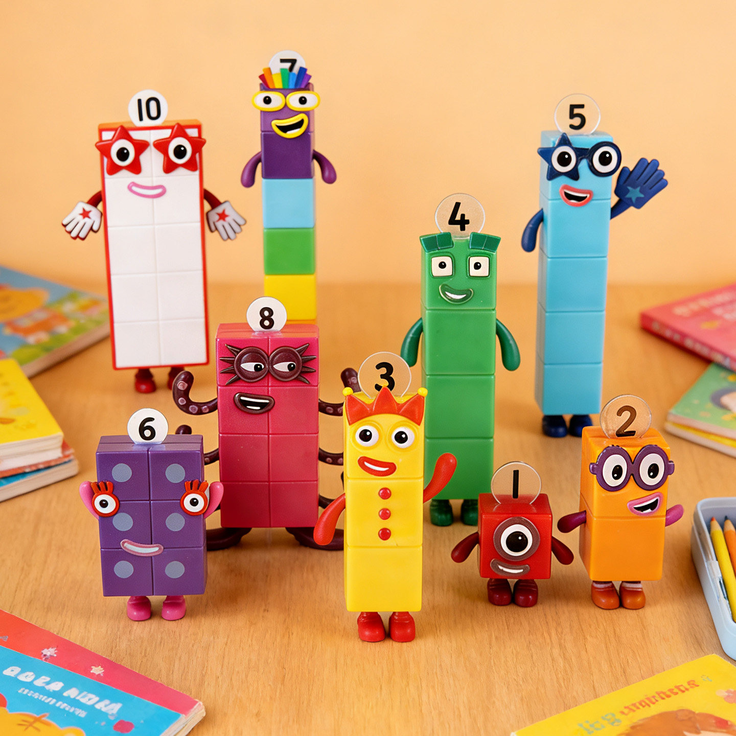 数字方块玩具1-10套装 幼儿数学认知积木 儿童早教玩具蛋糕摆件