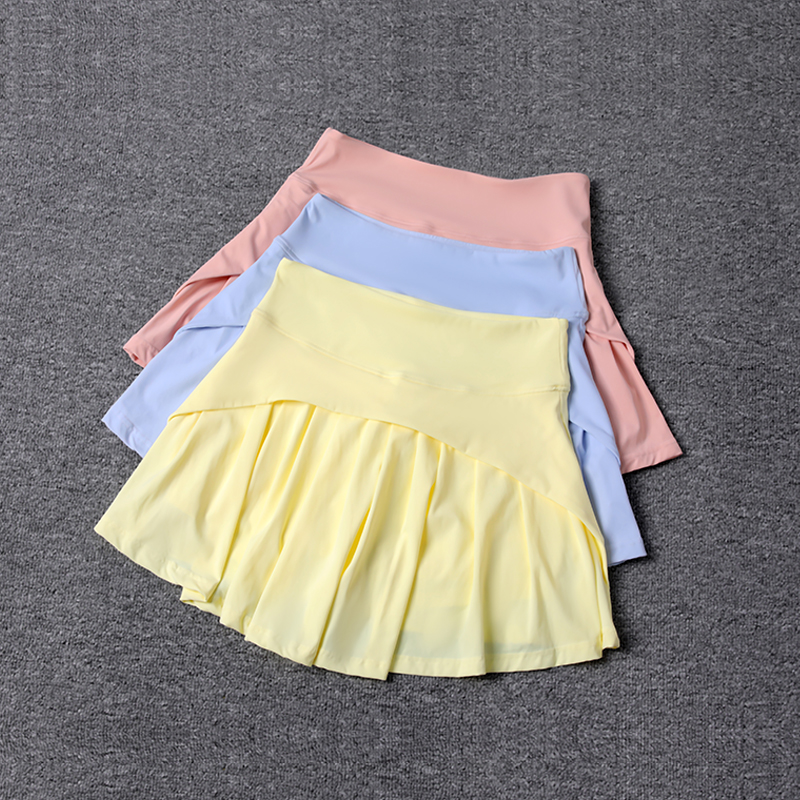 防走光运动短裤女新款健身瑜伽跑步显瘦羽毛球半身裙网球裙裤夏季