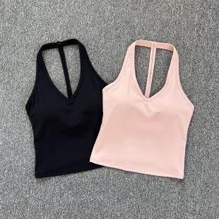 辣妹挂脖吊带背心女夏季 设计感小众美背外穿上衣带胸垫 2025年新款