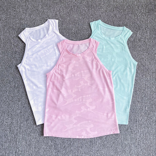 新品速干运动跑步健身上衣女无袖长款外穿t恤瑜伽服背心网眼罩衫T
