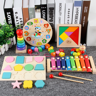 宝宝儿童学认时间表玩具数字时钟表认知幼儿园蒙氏早教教学教具