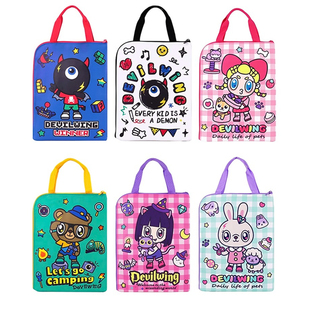 韩devilwing小学生手提袋女孩钢琴谱包儿童补习袋男童手拎美术袋