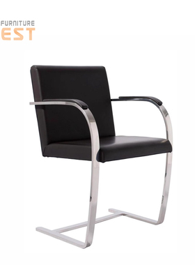 北欧设计师皮艺BRNO FLAT椅形状休闲单椅简约成人沙发单人位椅