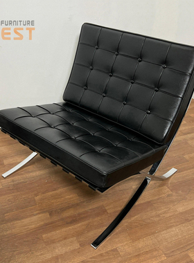 Barcelona chair Mies Van Der Roh巴塞罗那单人位双人位皮艺沙发