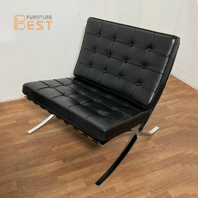 Barcelona chair Mies Van Der Roh巴塞罗那单人位双人位皮艺沙发