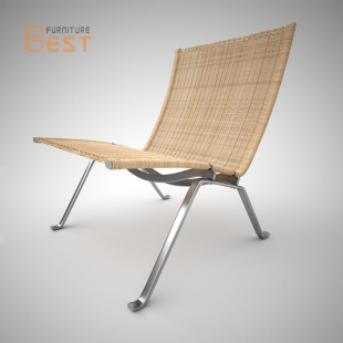 北欧设计师植物藤编织PK22椅休闲单椅简约成人沙发单人位