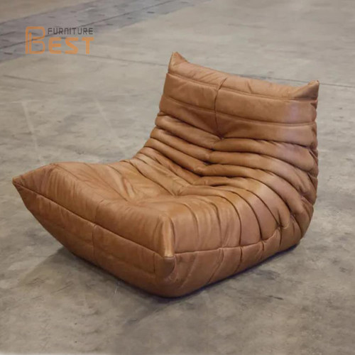 Togo sofa北欧设计师3人位油蜡皮沙发经典客厅家具毛毛虫沙发