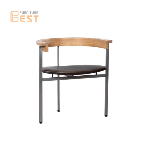 PK11 chair by Poul Kjaerholm 北欧设计师皮艺餐椅不锈钢架乡村