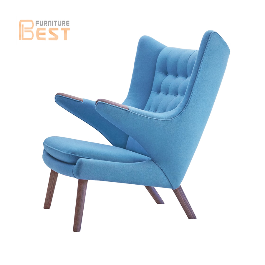 Hans Wegner Papa bear北欧设计师休闲布艺躺椅客厅沙发椅