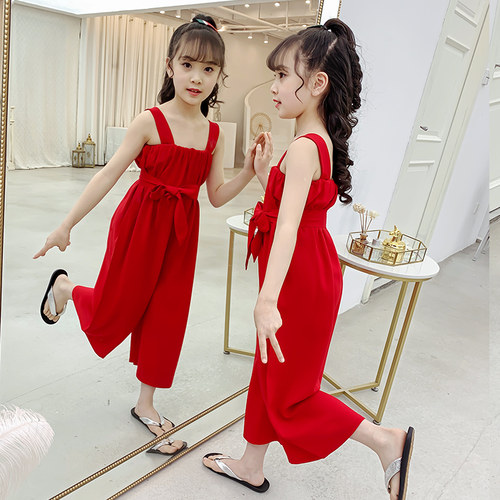 儿童睡衣睡裙女童夏季公主纯色