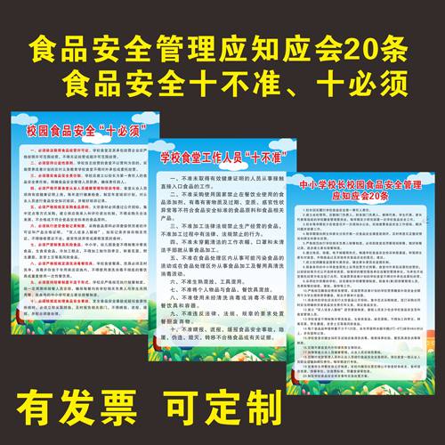校园食品安全20条十必须十不准