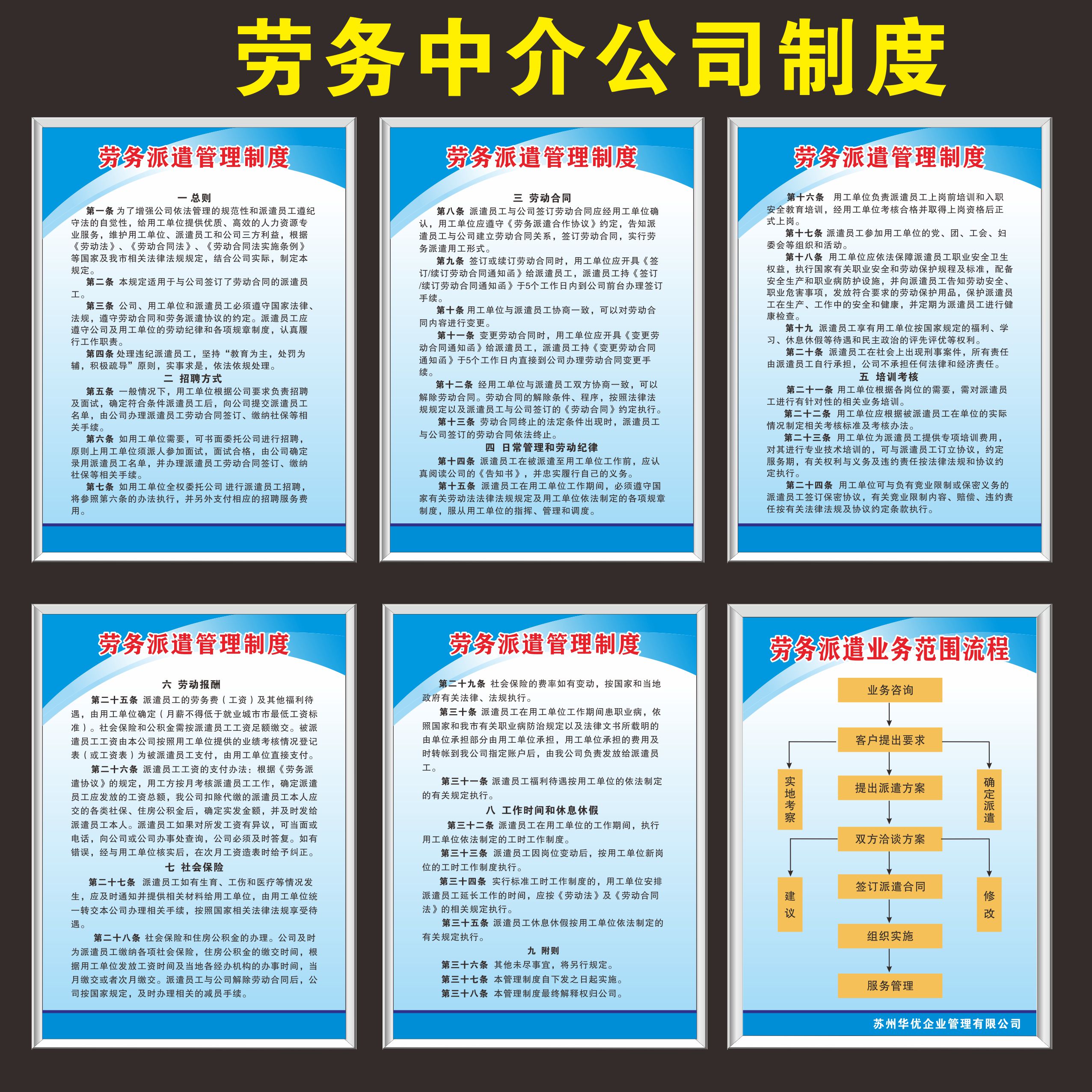 劳务派遣公司管理制度劳务中介办证备案制度劳务派遣人力资源管理