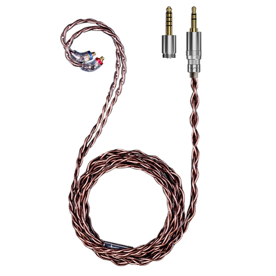 FiiO/飞傲 LC-RC 2024高纯度单晶铜可换插头MMCX耳机升级线平衡线