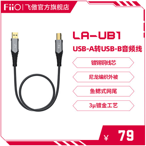 飞傲解码音频线USB-A转USB-B