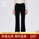 长裤 女 女秋冬微喇裤 时尚 专柜正品 Hazzys哈吉斯休闲裤