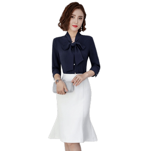 职业装套装女衬衫套裙名媛美容师顾问美业店长面试气质工作服夏季