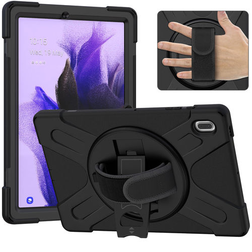 适用三星galaxytabs7fe平板电脑12.4寸硅胶保护套T730防摔挂绳壳