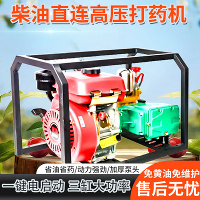 新款柴油打药机电启动直连一体机高压农用果园槟榔树农药喷洒神器