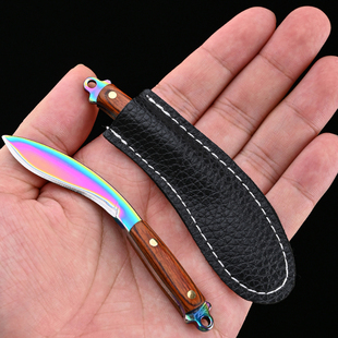 迷你edc便携不锈钢小刀户外露营防身随身开快递拆箱刀锋利小狗腿