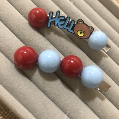 2026新款红色配饰发卡韩版前额侧边刘海夹边夹鸭嘴夹一字夹弯刀夹