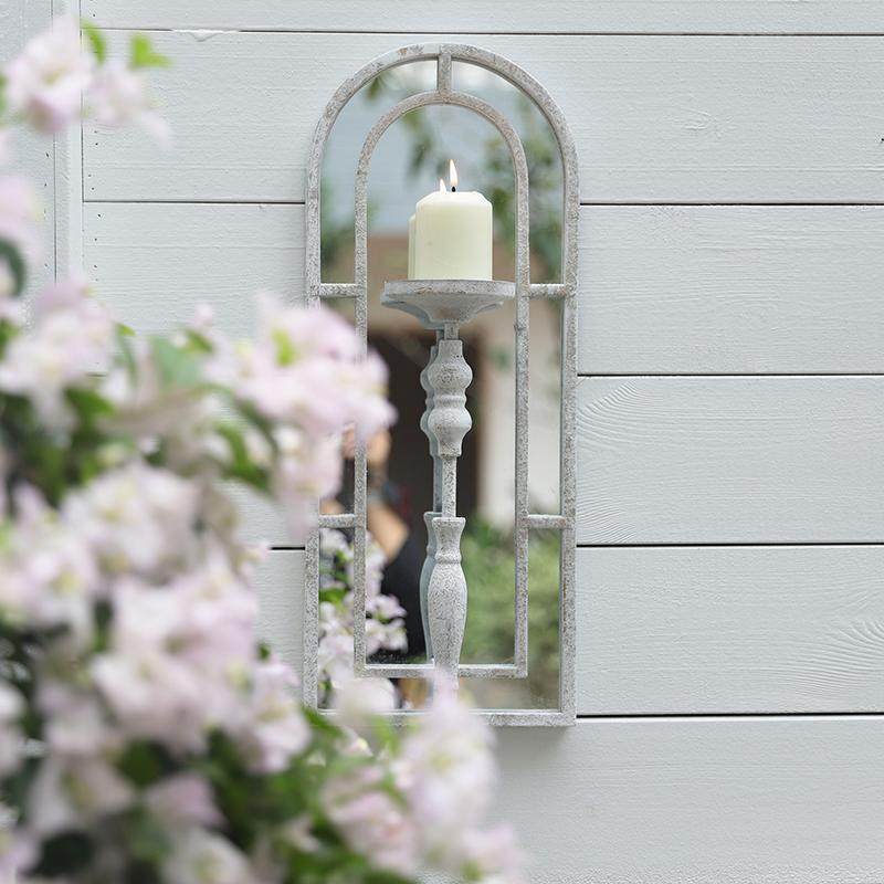 森得源欧式复古假窗镜烛台壁挂装饰铁艺做旧壁灯花园杂货户外阳台,家居饰品,壁饰,淘宝优惠券,粉丝福利购,淘宝优惠卷