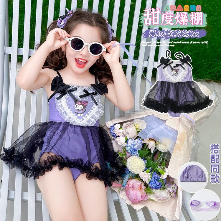 库洛米洛丽塔女小童公主裙夏季cos服卡通蓬蓬裙儿童连衣裙