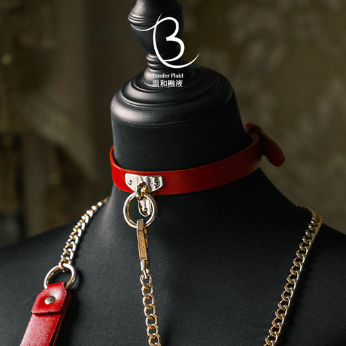 调教肃穆骑士朋克项链仿真皮质感