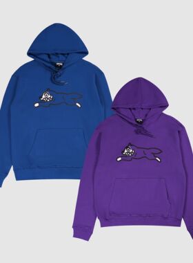 清仓现货BBC经典飞狗基础印花套头连帽卫衣短宽BOXY外套美式嘻哈