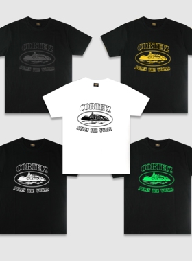 现货CORTEIZ恶魔岛短袖T恤重磅小领口CLEANFIT修身嘻哈美式DRILL