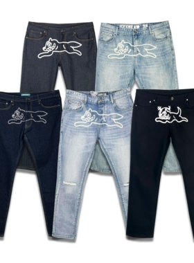 现货飞狗直筒水洗VIBE牛仔裤嘻哈美式马思唯同款CLEANFIT