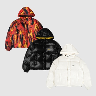 现货CORTEIZ恶魔岛迷彩羽绒服外套夹克BOXY短宽美式 OPUIM嘻哈