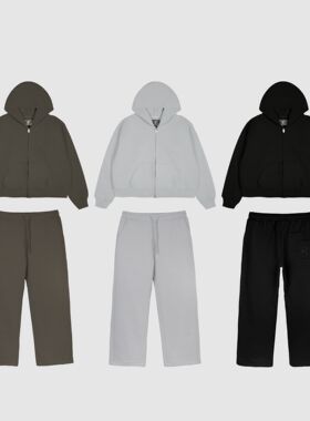 现货SAINT ALEXANDER短宽卫衣套装重磅廓形太空棉BOXY美式嘻哈