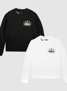 现货CORTEIZ恶魔岛华夫格长袖T恤美式小高领口VIBE嘻哈DRILL滑板