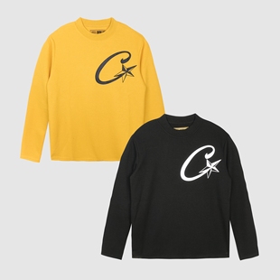 CORTEIZ华夫格长袖T恤嘻哈VIBE美式DRILL紧修身小高领口健身