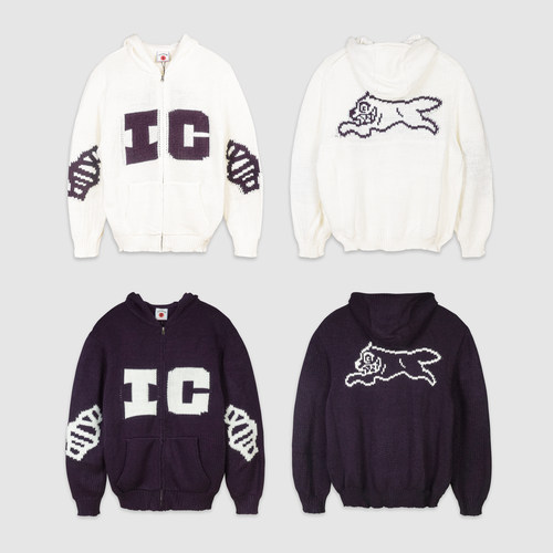 正品现货飞狗连帽拉链毛衣针织外套嘻哈短宽VIBE老钱美式CLEANFIT