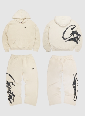 现货CORTEIZ恶魔岛BOXYFIT短宽卫衣裤套装美式DRILL嘻哈CLEANFIT