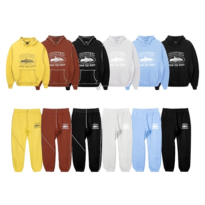 现货CORTEIZ恶魔岛明线套装卫衣卫裤嘻哈BOXY美式DRILL街舞修身