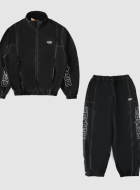 现货CORTEIZ恶魔岛运动明线套装夹克外套复古嘻哈美式DRILL街舞