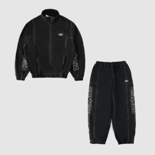 现货CORTEIZ恶魔岛运动明线套装夹克外套复古嘻哈美式DRILL街舞