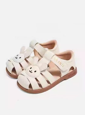 泰兰尼斯凉鞋女童夏季包头软底童鞋可爱镂空公主罗马鞋T07T5B5792