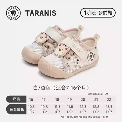 泰兰尼斯步前鞋春季软底舒适男女