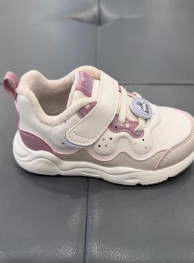 江博士专柜正品2025冬女童加绒保暖舒适二阶段学步鞋1B14A4025BW1