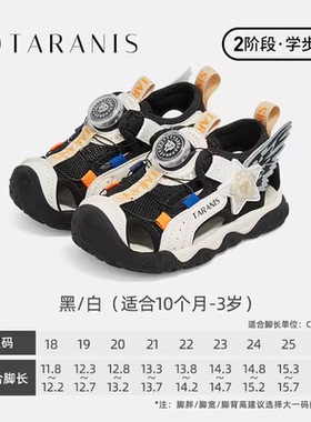 泰兰尼斯凉鞋夏季男宝宝包头防踢学步鞋沙滩鞋软底童鞋T07T4B4341