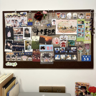 定制照片墙展示板学生宿舍照片收纳展示墙拍立得毛毡板毛毡墙贴