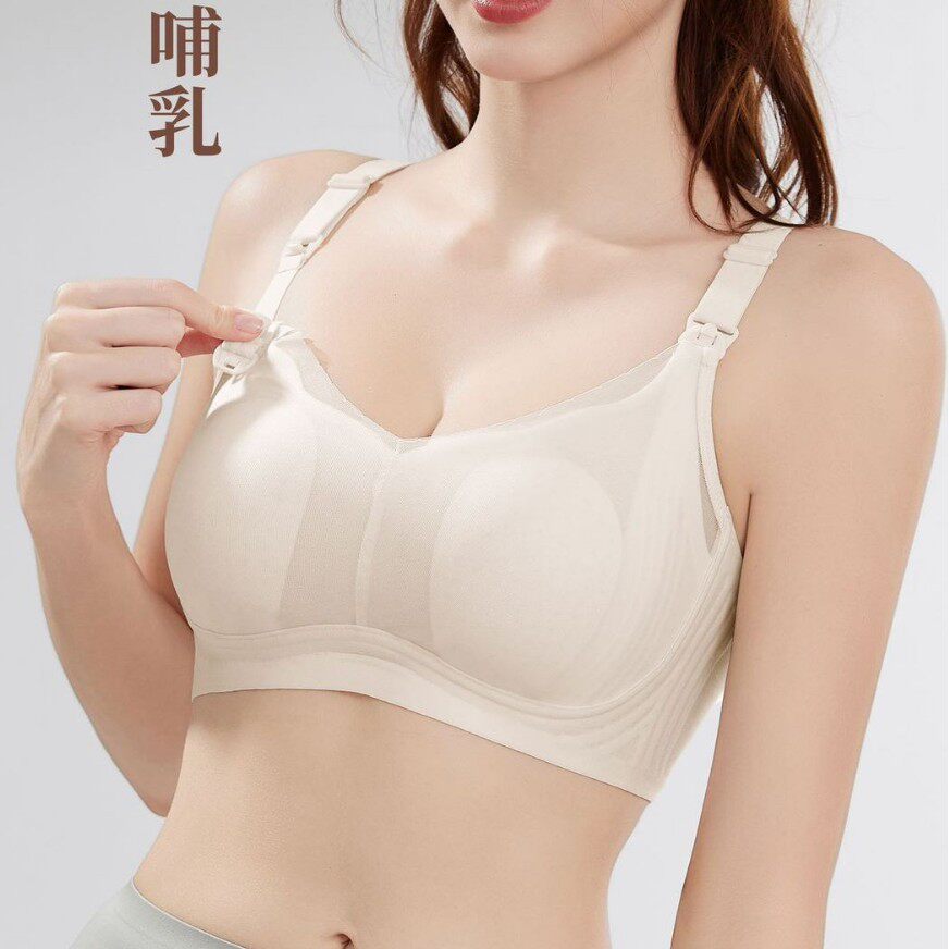 十月独宠2288孕妇哺乳内衣女兔大胸显小聚拢无钢圈收副乳喂奶文胸